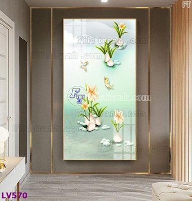 File PSD Tranh trang trí lối vào 1 tấm LV570 (gốc) nhiều lớp (multi-layer)