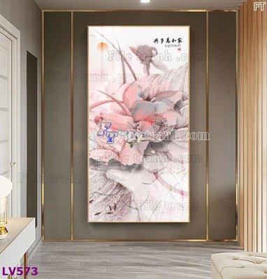 File tranh Tranh trang trí lối vào 1 tấm LV573 (bản gốc) in lụa dán tường