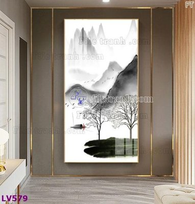 File in mica Tranh trang trí lối vào 1 tấm LV579 (ảnh gốc) đẹp