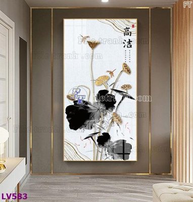 Download file Tranh trang trí lối vào 1 tấm LV583 (gốc) in mica ốp bếp