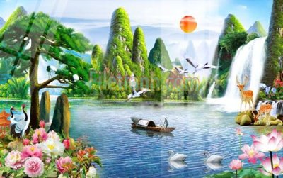 File gốc Tranh trang trí Spa làm đẹp MP855 (in tráng gương) sang trọng