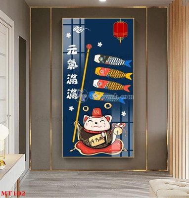 Tải file File tranh con mèo thần tài MT102 (gốc) chủ đề hoa sen