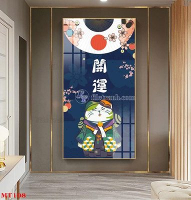 File gốc File tranh con mèo thần tài MT108 (cho in ấn) từ kho Filetranh