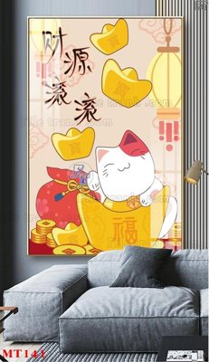 Tải file gốc File tranh con mèo thần tài MT141 (in khổ lớn) không mờ