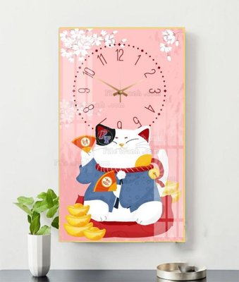 File tranh in trần 3D File tranh con mèo thần tài MT156 (ảnh gốc)