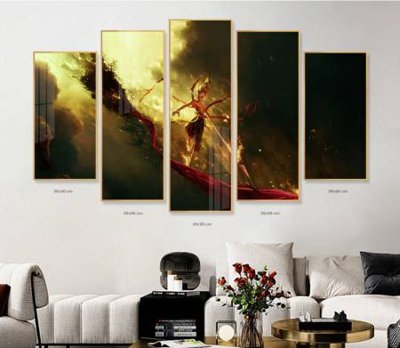 File PSD File in tranh bộ 5 tấm natra ma đồng giáng thế NA1196 (bản gốc) chất lượng nhất