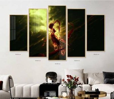 Tải file tranh File in tranh bộ 5 tấm natra ma đồng giáng thế NA1199 (gốc) tại Filetranh.com