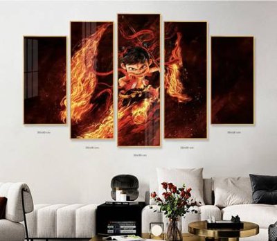 File gốc File in tranh bộ 5 tấm natra ma đồng giáng thế NA1200 (in lụa) tranh phong thủy