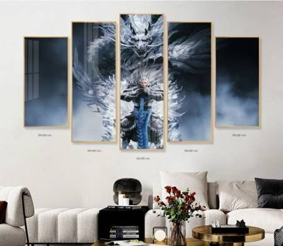 Tải file gốc in lụa File in tranh bộ 5 tấm natra ma đồng giáng thế NA1201 siêu nét