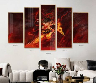 File tranh ảnh gốc File in tranh bộ 5 tấm natra ma đồng giáng thế NA1225 dùng cho in khổ lớn