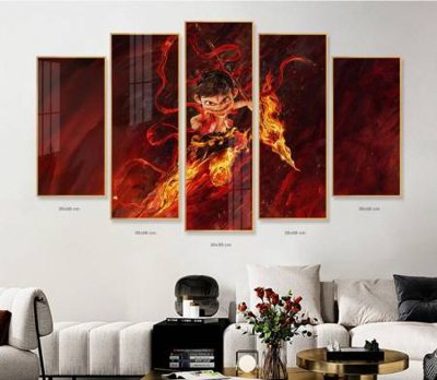 File tranh File in tranh bộ 5 tấm natra ma đồng giáng thế NA1241 (ảnh gốc) sắc nét hoàn hảo