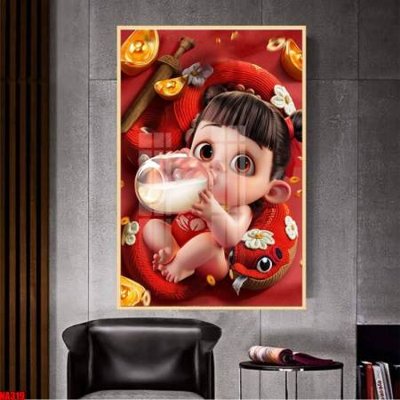 Ảnh gốc File in tranh natra ma đồng giáng thế NA319 (độ nét cao) in tráng gương