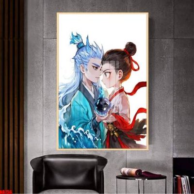 File gốc File in tranh natra ma đồng giáng thế NA756 (in lụa) tranh mã đáo