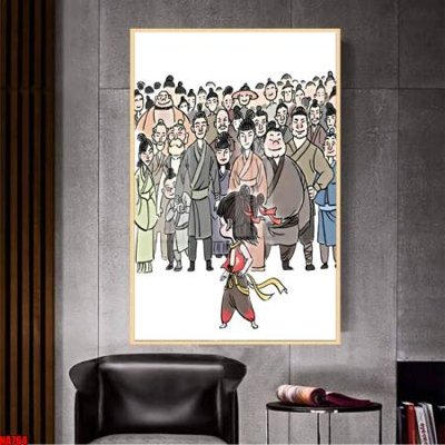 File gốc File in tranh natra ma đồng giáng thế NA764 (in tráng gương) ốp tường