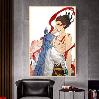 File tranh gốc File in tranh natra ma đồng giáng thế NA784 chủ đề hiện đại