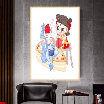 File in trần File in tranh natra ma đồng giáng thế NA834 (bản gốc) hoa văn