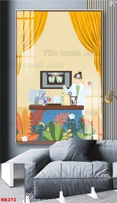 File gốc File gốc tranh in nha khoa NK272 (phong cách) tối giản