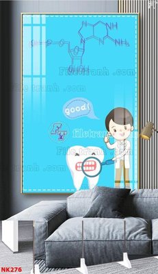 File tranh File gốc tranh in nha khoa NK276 (bản gốc) in lụa 3D