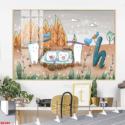 File gốc File gốc tranh in nha khoa NK284 (in lụa) tranh phong thủy