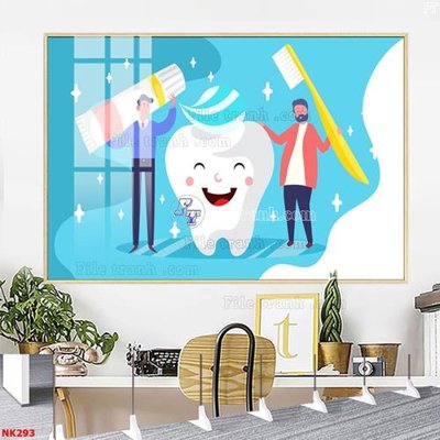 File in trần File gốc tranh in nha khoa NK293 (bản gốc) mây trời