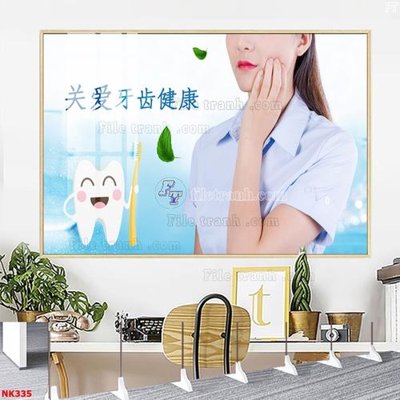 File in trần File gốc tranh in nha khoa NK335 (bản gốc 3D) sống động