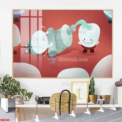 File tranh File gốc tranh in nha khoa NK345 (ảnh gốc) sắc nét hoàn hảo