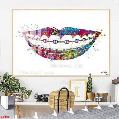 File gốc File gốc tranh in nha khoa NK357 (in tráng gương) nghệ thuật