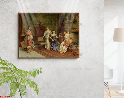 File tranh Tranh phục hưng nhân vật châu âu NT1040 (bản gốc) in canvas