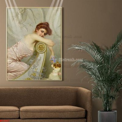 File gốc Tranh phục hưng nhân vật châu âu NT1057 (trang trí) phòng ngủ