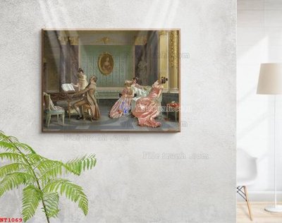 File gốc Tranh phục hưng nhân vật châu âu NT1069 (trang trí) phòng làm việc