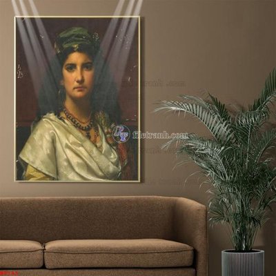 File gốc Tranh phục hưng nhân vật châu âu NT143 (in lụa) hoa văn cổ điển