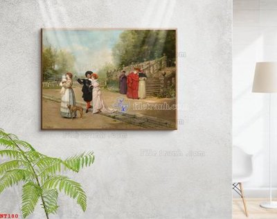 File in mica Tranh phục hưng nhân vật châu âu NT180 (ảnh gốc) đẹp