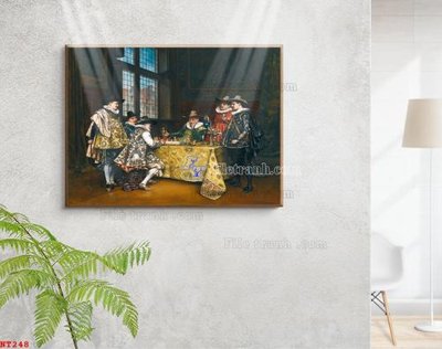 Tải file Tranh phục hưng nhân vật châu âu NT248 (gốc) chủ đề hoa sen