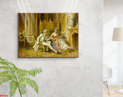 File gốc Tranh phục hưng nhân vật châu âu NT346 (dành cho trang trí nội thất)