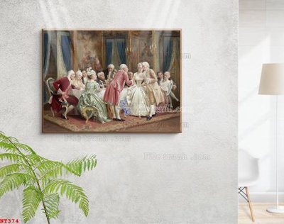 File tranh Tranh phục hưng nhân vật châu âu NT374 (bản gốc) treo phòng ăn