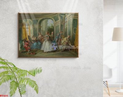 File in trần Tranh phục hưng nhân vật châu âu NT405 (file gốc) xuyên sáng