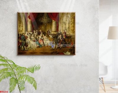 File in lụa Tranh phục hưng nhân vật châu âu NT434 (chất lượng cao) Tranh phục hưng nhân vật châu âu NT434