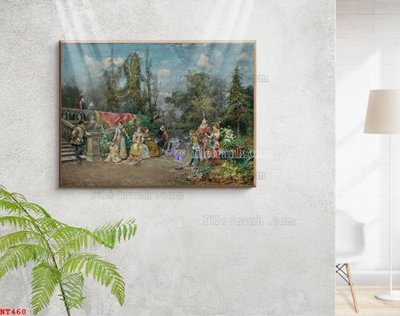 File tranh ảnh gốc Tranh phục hưng nhân vật châu âu NT460 dùng cho in khổ lớn