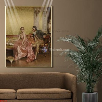 File in trần Tranh phục hưng nhân vật châu âu NT474 (bản gốc) phong cảnh