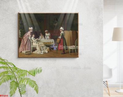 File gốc Tranh phục hưng nhân vật châu âu NT480 (in ấn) màu sắc trung thực