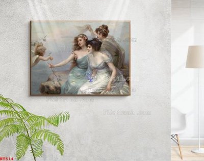 File in trần Tranh phục hưng nhân vật châu âu NT514 (bản gốc) đại dương