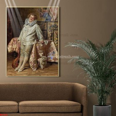 Download file gốc Tranh phục hưng nhân vật châu âu NT580 (in lụa) cao cấp