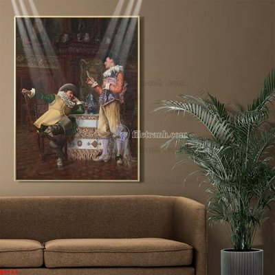 File in mica Tranh phục hưng nhân vật châu âu NT584 (bản gốc) sắc sảo