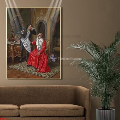 File tranh Tranh phục hưng nhân vật châu âu NT589 (bản gốc) in lụa 3D