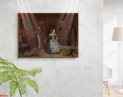 File in ấn Tranh phục hưng nhân vật châu âu NT643 (bản gốc) sắc nét