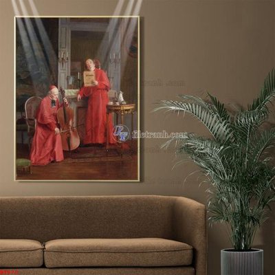 File gốc Tranh phục hưng nhân vật châu âu NT670 (in lụa) tranh thuận buồm