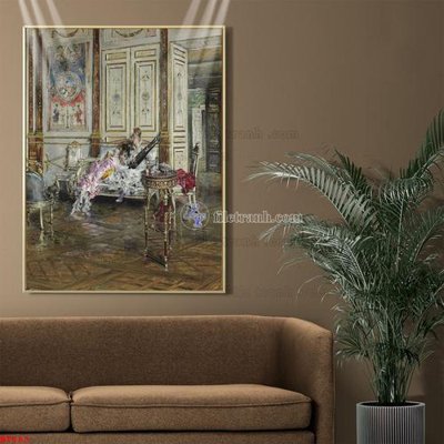 File in lụa Tranh phục hưng nhân vật châu âu NT683 (tân cổ điển) Tranh phục hưng nhân vật châu âu NT683