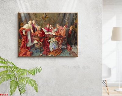 File ảnh Tranh phục hưng nhân vật châu âu NT689 (gốc) cho trang trí nhà hàng