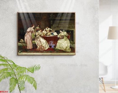 File tranh PSD Tranh phục hưng nhân vật châu âu NT699 chất lượng cao