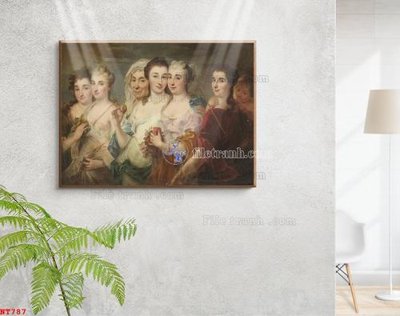 Hình ảnh file gốc Tranh phục hưng nhân vật châu âu NT787 (chất lượng cao)